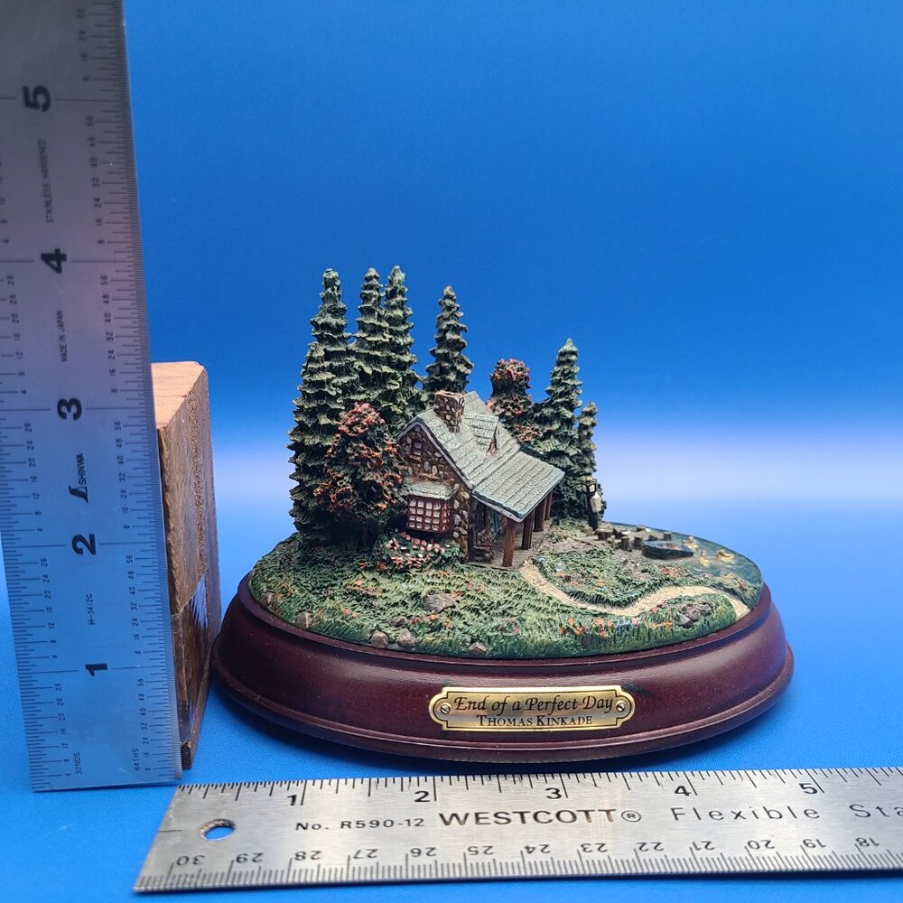 Thomas Kinkade The End of a Perfect Day Lighted Figurine Hawthorne Village 2001 - Picture 9 of 9